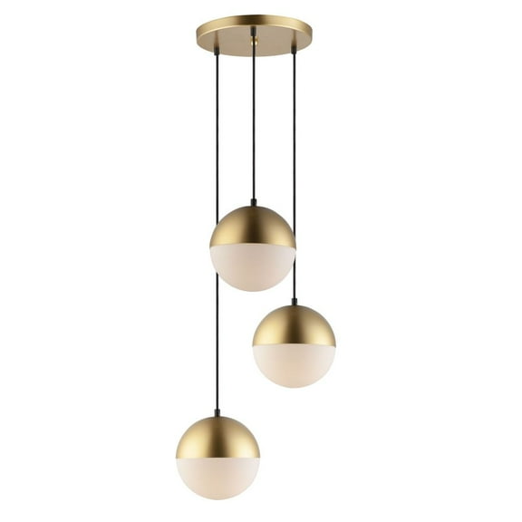 E20364-92MG ET2 Lighting Half Moon-27W 3 LED Pendant-16.5 Inches wide by 8.5 inches high-Metallic Gold Finish
