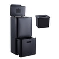 thumbnail image 2 of Kojooin 16 Gallon Kitchen Trash Can, Dual Compartment Stainless Steel Garbage and Recycle Bin Combo, 2 of 7