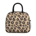 thumbnail image 2 of Black and Brown Leopard Print Insulated Leakproof Lunch Box for Work, Lunch Bag for Women Men, Loncheras Para Mujer for Beach Travel Picnic Camping, 2 of 6
