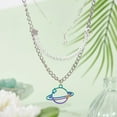 thumbnail image 4 of 30Pcs 10 Styles Celestial Charms Small Star Moon Map Planet Charms Space Theme Crafting Kit Rainbow Color Alloy Pendants Cosmic Jewelry Charms for Jewelry Making Hole: 1.8mm 1box, 4 of 7
