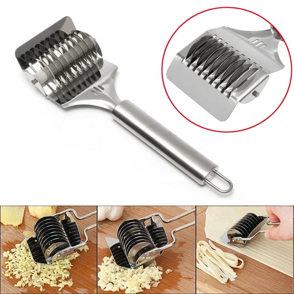 LNKOO High Grade Stainless Steel Noodle Lattice Roller Docker Dough Cutter Pasta Spaghetti Maker for Kitchen Cooking Tools,Kitchen Cooking Tool(8.66''*2.83'')