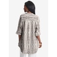 thumbnail image 2 of Jessica London Women's Plus Size Hi-Low Linen Tunic, 2 of 6