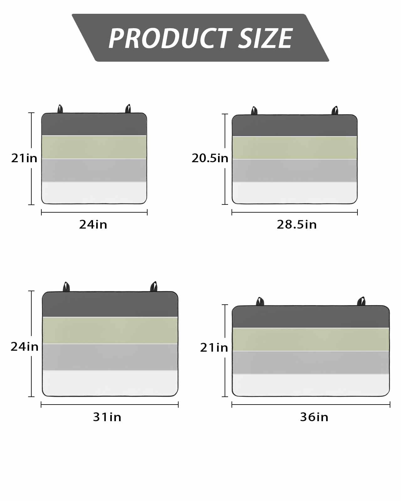 Stove Top Covers for Electric Stove, Grey Green Striped Glass Stovetop Cover Protector, Farmhouse Modern Induction Cooktop Protector Oven Mat for Kitchen Countertop 24"x21"