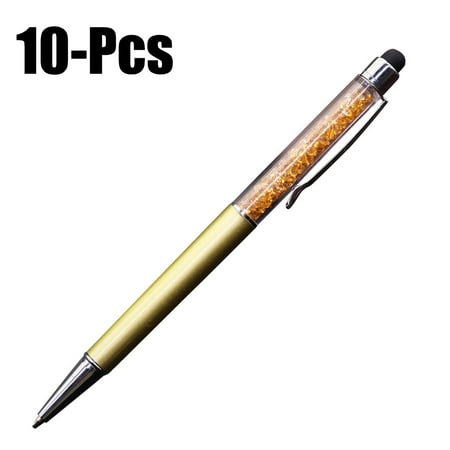 10pcs Ballpoint Pen Justdolife 2 In 1 Rhinestone 0 03 Tip Metal This On Opens A Dialog That Displays Additional Images For Product With The Option To Zoom In Or Out