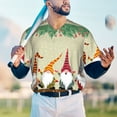 thumbnail image 6 of Daiia Christmas Card With Gnomes Mens Baseball Jersey Button Down Shirts Short Sleeve Sports Uniforms-Large, 6 of 9