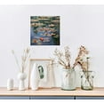 thumbnail image 3 of JEUXUS Gallery Wrapped Canvas Print Water Lilies 1916 by Claude Monet Famous Oil Paintings Reproduction Picture Artwork on Canvas Wall Art for living room Home Kitchen Decorations 16x16in, 3 of 4