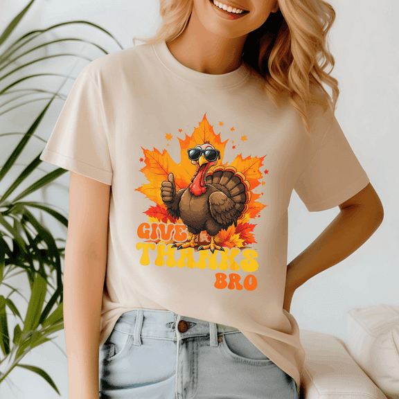 Give Thanks Bro Cute Turkey Toddler Thankful, Thanksgiving Shirt,Turkey Tee,Holiday Gift ,Happy Thanksgiving Tshirt,Turkey Day,Family Gobble ,Pumpkin,
