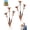 2PCS, variant on Flamed Copper Calla Lily Garden Stake with Bells, Handcrafted Metal Flower Wind Chimes, Perfect Patio & Backyard Decor Gift