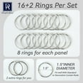 thumbnail image 6 of DriftAway 100% Blackout Curtain Liners for Bedroom Living Room Full Light Blocking Thermal Insulated Blackout Liner with 18 Pcs Rings 2 Panels Set for 54 Inch Long Curtains Each 50"W x 50"L Off White, 6 of 8