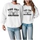 thumbnail image 1 of Gibobby Sudadera Mujer Moda Sudadera con capucha de estilo informal y deportivo para parejas con estampado de del día de San Valentín para amantes (para mujeres)(Blanco, S), 1 of 5