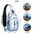 thumbnail image 5 of Crossbody Sling Backpack for Women Men Cute Ocean Life Turtle Shoulder Sling Crossbody Casual Chest Bag for Travel Sports Running Hiking, 5 of 6