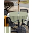 thumbnail image 4 of Outdoor Tablecloth with Umbrella Hole & Zipper, Sage Green Square Tablecloth 60x60 Inch, Farmhouse Striped Vertical Art Modern Patio Table Cover Waterproof Table Cloth for Picnic/Party, 4 of 7