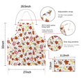 thumbnail image 7 of Autumn Fall Leaves Pattern Apron-Garden Aprons for Women with Pockets-Cotton Linen Waterproof Kitchen Cooking Gardening Aprons Adjustable for Kitchen,Cooking,BBQ and Salon 33"x27", 7 of 7