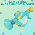 thumbnail image 3 of Contixo Little Trumpet Toy, Kids Instruments, Sensory Musical Toddler Toy for 18+ Months, 12 Instrument Modes, BPA-Free - Blue, 3 of 7