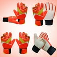 thumbnail image 6 of Beoub Goalkeeper Goalie Soccer Gloves Adult Men Womens Goal Keeper Field Player Glove Anti-Slip Latex Palm Soft Pu Hand Back Orange Size 9 S-M, 6 of 7