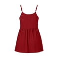 thumbnail image 4 of Craaazy Womens Solid Color Spaghetti Strap Tank Tops Casual Summer Scoop Neck Blouse with Eyelet Detail Ruffled Hem Trendy Tees for Daily Wear, Summer Beach, 4 of 5