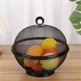 thumbnail image 3 of Metal Fruits Bowl with Mesh Lid and Basket, Large Capacity Meshs Fruites Baskets, 3 of 5