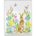 thumbnail image 2 of Green and Brown Collins Garden Floral Designed Throw Blanket with Fringe Border 50" x 60", 2 of 2