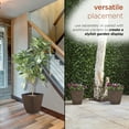 thumbnail image 6 of Alpine Corporation 10" x 11" Stone-Look Planters, Brown, Set of 2, 6 of 14