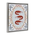thumbnail image 2 of Stupell Industries Farmhouse Three Red Prawns on Gingham Gray Floating Frame Canvas Art, 25 x 31, by Vero Illustrates, 2 of 8