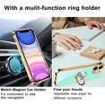 thumbnail image 2 of Case for iPhone 11 Case 6.1" Ring Stand Holder Silicone Phone Cases Soft Flexible TPU Electroplated Frame Shock-Absorption Protective Bumper Cover for iPhone 11 - Light Green, 2 of 18