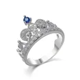 thumbnail image 1 of Exquisitos anillos femeninos De Plata De Ley 925, anillos De circón en forma De corona De princesa para mujer, regalos para mujer, joyería Aneis De Ouro, 1 of 2
