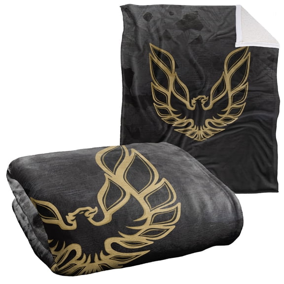 Pontiac Blanket, 50"x60", Galvanized Firebird Silky Touch Sherpa Back Super Soft Throw Blanket
