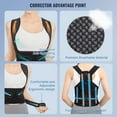 thumbnail image 6 of Back Brace Posture Corrector, Shoulder Straightener, Adjustable Full Back Support for Women and Men, Upper and Lower Back Pain Relief - Scoliosis, Hunchback, Hump, Thoracic, Spine Corrector - Large, 6 of 8