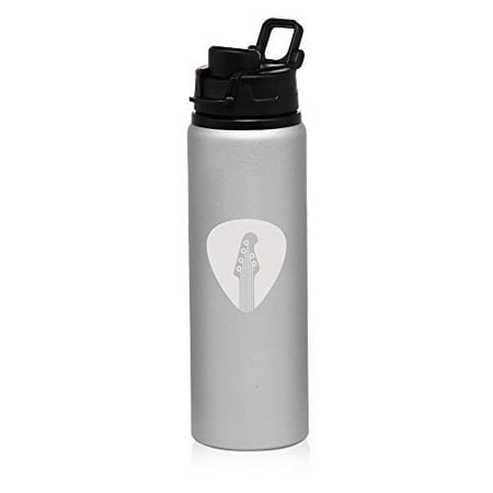 - MIP Brand 25 oz Aluminum Sports Water Travel Bottle Guitar Pick (Silver)