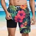 thumbnail image 2 of Nmnitkp Mens Hawaiian Swim Trunks Quick Dry Beach Shorts with Mesh Lining, Breathable Fit Print Athletic Workout Beach Shorts Swimwear Bathing Suits, 2 of 9