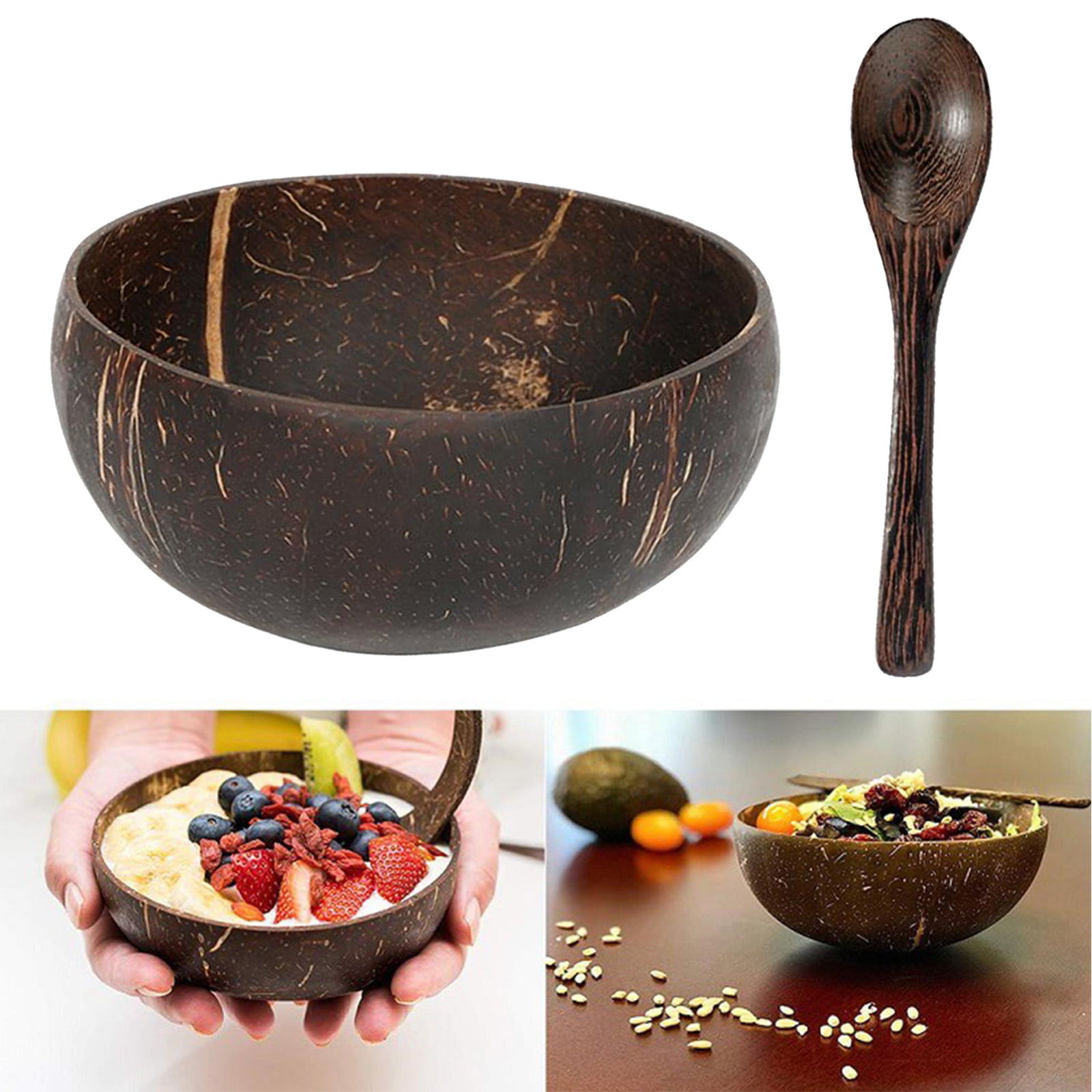 Natural Coco Shell Bowl Candy Vintage Tableware Storage Fruit Bowl Ornament