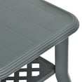 VidaXL Outdoor Rattan Coffee Table - Black Rectangular Garden Table, 70x40x38cm, Weather-Resistant & Easy To Assemble