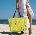 thumbnail image 6 of Gaeub Bright Lemons Beach Travel Bag, Multi-Pocket Beach Bag, Summer Vacation Bag, Beach Essentials Tote, 6 of 7