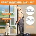 thumbnail image 6 of Slsy Dog Door for Sliding Glass Door, Adjustable Height 74 3/4" - 80 3/4" Doggy Door for Sliding Door, Insert Patio Pet Door with Lock for Renters and Apartments, Large, 6 of 10