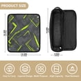 thumbnail image 5 of Hair Tools Storage with Heat Resistant Mat- The Neon Yellow Accents Printed Curling Iron Travel Bag/Flat Iron Case for Women, 5 of 8