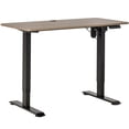 thumbnail image 2 of Vinsetto Electric Height Adjustable Standing Desk with 48" Desktop, Sit Stand Home Office Desk with Memory Button Control and Anti-Collision System, Teak/Black, 2 of 9