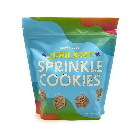 Trader Joe's Jubilant Sprinkle Cookies Assorted Shapes 10 oz