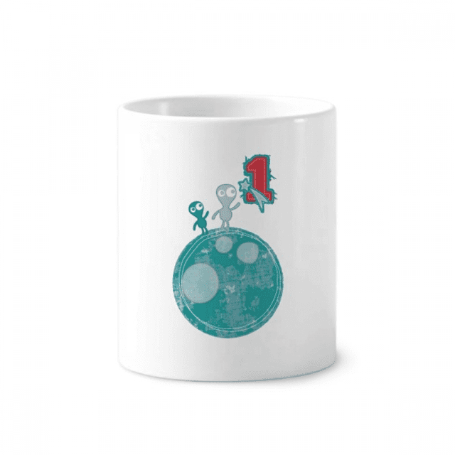 Universe And Alien Monster On Earth Toothbrush Pen Holder Mug Cerac Stand Pencil Cup