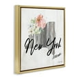 thumbnail image 3 of Stupell Industries Shabby Chic Shabby Chic New York Gold Floating Frame Canvas Art, 18 x 18, by Cindy Jacobs, 3 of 8