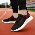 thumbnail image 2 of toraway Casual Men Sneakers Wide Men Sports Shoes Fashionable New Pattern Color Block Simple Mesh Breathable and Comfortable Flat Bottom Lace Up Casual Shoes 8, 2 of 4