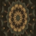 thumbnail image 1 of Ahgly Tapis d'Intérieur Lavable en Machine Carré Transitionnel Rouge Brun, 5 Pieds Carré, 1 of 7
