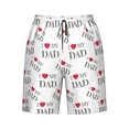 thumbnail image 7 of Disketp Men's Swim Trunks Hawaiian Breathable Surf Beach Swimsuits Mesh Lining Beach Shorts with Pockets-I Love My Dad, 7 of 7