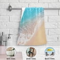 thumbnail image 5 of Palm Leaf Tropical Beach Kitchen Hand Towels, Summer Sandy Fingertip Bath Towels Ultra Soft and Absorbent, Decorative Face Towels Dish Washcloths, 2 PCS, 28.3"x 14.4", 5 of 5