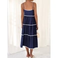 thumbnail image 3 of SUNSIOM Robe Longue d'Été à Bretelles Spaghetti pour Femmes Robe de Soirée Dos Nu à Rayures Ondulées pour Vacances Mode Urbaine, 3 of 8
