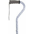 thumbnail image 2 of Carex Ergo Offset Handle Walking Cane for Occasions, Blue Flower, Supports Up To 250 lbs, 2 of 12