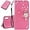 Pink, variant on Compatible with iPhone XR Case Glitter Stylish Crystal Owl with Wrist Strap Kickstand Magnetic Leather Wallet for Women Flip Phone Case for iPhone XR Grey YK