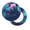 thumbnail image 2 of Lsque DJ Panda Hot Air Balloon Pattern Round Bar chair cushion covers Velvet Fabric Premium Comfort Protects from Scratches and Stains for 14-17 Inch Chair-14 inch, 2 of 7