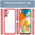 thumbnail image 2 of Decase for Samsung A35,Shockproof Case Flexible TPU & Hard Clear Acrylic Anti-Scratch Ultra Slim Transparent Rugged Case Cover Designed for Samsung Galaxy A35 - Red, 2 of 8