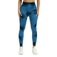 thumbnail image 6 of KHONTS Tie Dye Seamless High Waisted Workout Leggings for Women Scrunch Lifting Yoga Gym Athletic Pants Sky Blue L, 6 of 8