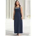 thumbnail image 6 of Jessica London Women's Plus Size Petite Denim Maxi Dress, 6 of 6